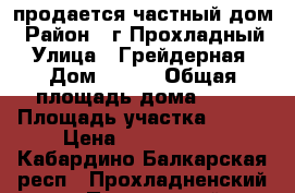 продается частный дом › Район ­ г.Прохладный › Улица ­ Грейдерная › Дом ­ 125 › Общая площадь дома ­ 60 › Площадь участка ­ 820 › Цена ­ 1 300 000 - Кабардино-Балкарская респ., Прохладненский р-н, Прохладный г. Недвижимость » Дома, коттеджи, дачи продажа   